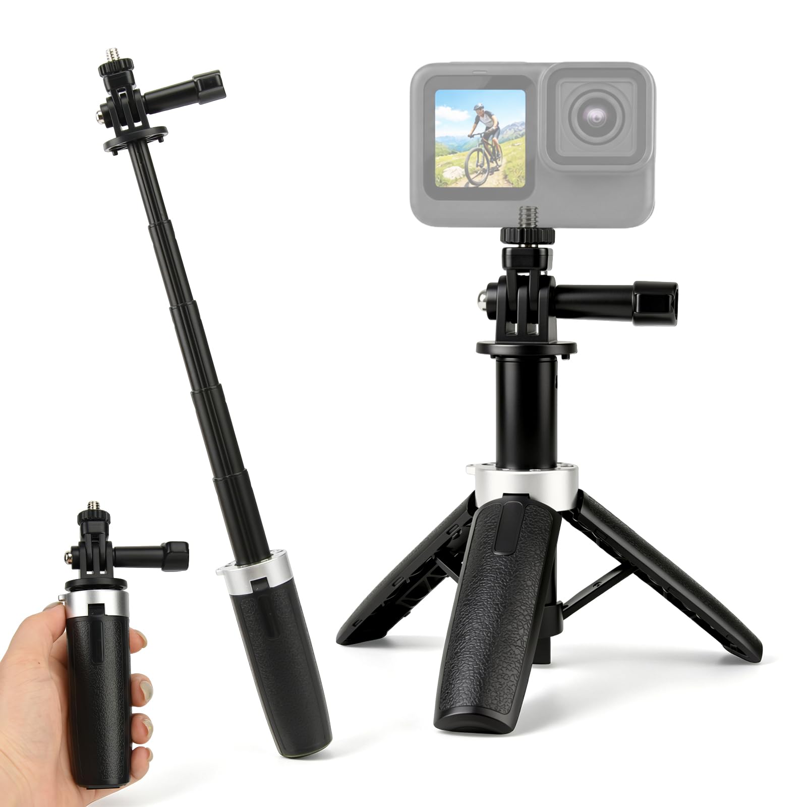 Gopro Action Camera Hero 12 Black - Mini, składany statyw, przenośny monopod do